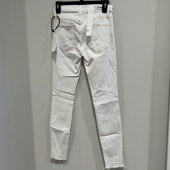 NEW Current Elliott Stiletto Jean in White Raw Hem - Picture 9 of 11